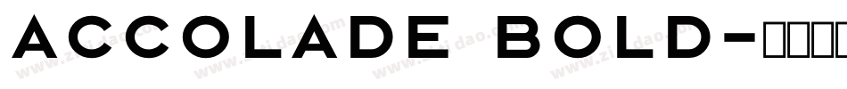 Accolade Bold字体转换